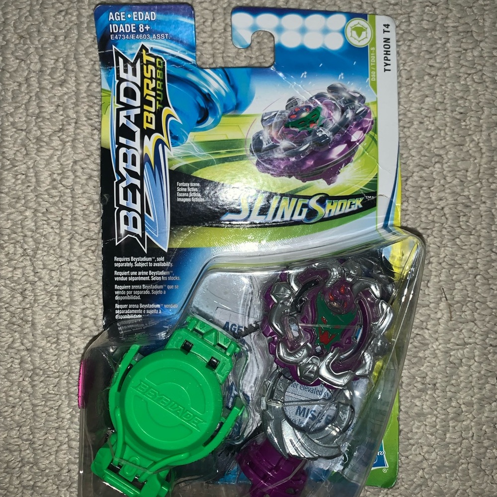 Burst Turbo SlingShock Typhon T4 - Vibrant Green and Purple
